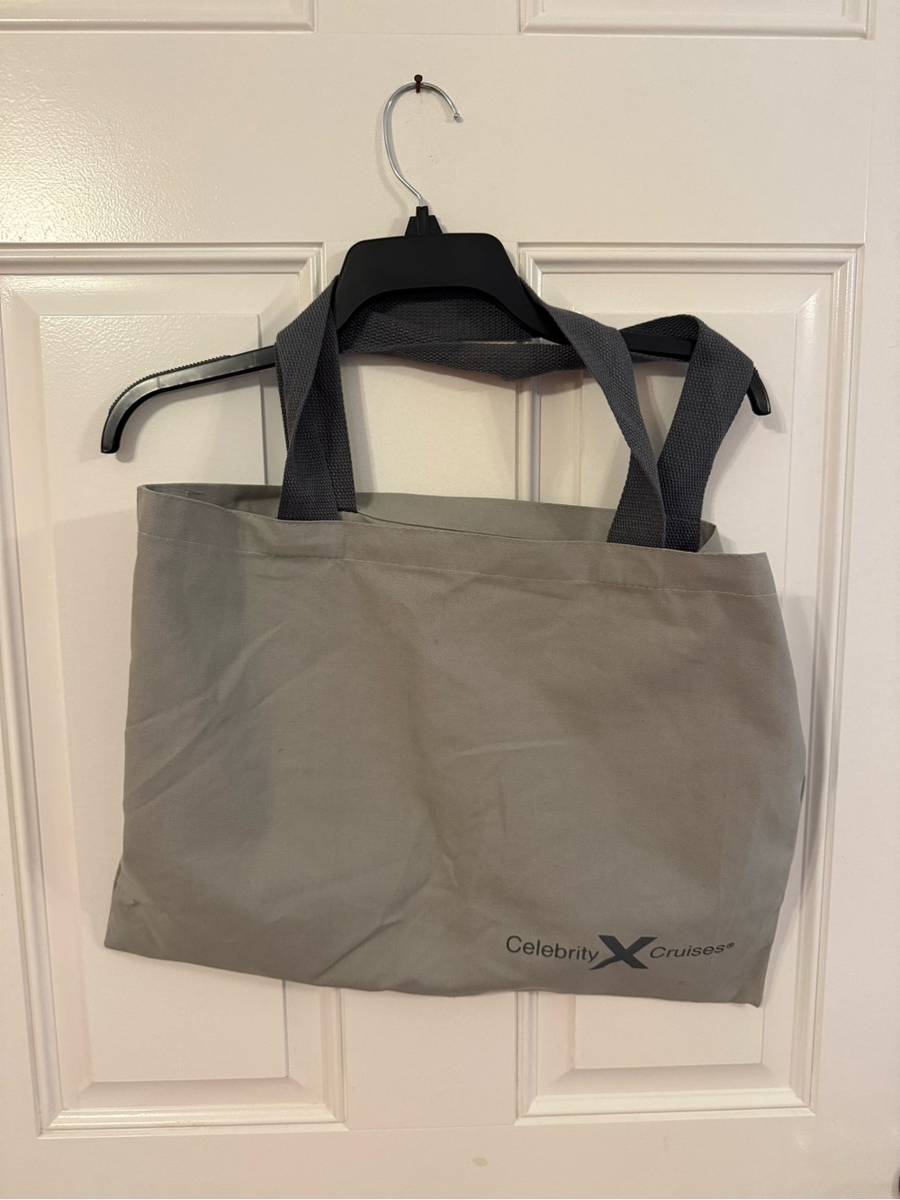 Celebrity X Cruises Gray Canvas Tote Bag